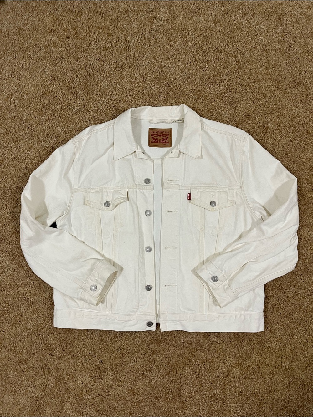 Levi Strauss & Co. Women’s White Denim Jacket Size XL